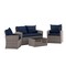 Flash Furniture Aransas Series 4 Piece Light Gray Patio Set with Navy Back Pillows and Seat Cushions JJ-S351-GYNV-GG - alternate 9